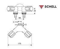 MEDIDAS LLAVE DOBLE CONEXION COMFORT SCHELL